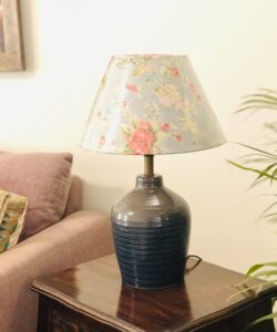 Indigo Burst Ceramic Table Lamp