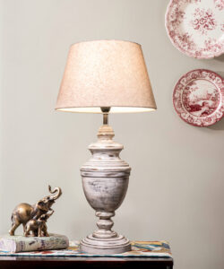 Ivory Vintage Inspired Wooden Lamp